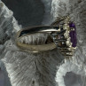 925 Sterling Silver Amethyst & Beryl Ring Size 5.5