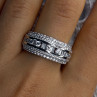 Beautiful Design 925 Sterling Silver Cz Ring Size 11