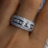 Beautiful Design 925 Sterling Silver Cz Ring Size 11