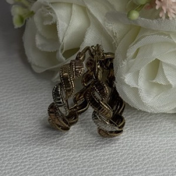 925 Sterling Silver 3 Colors Yellow Pink Gold Plated Earrings Length 0.96 Inch