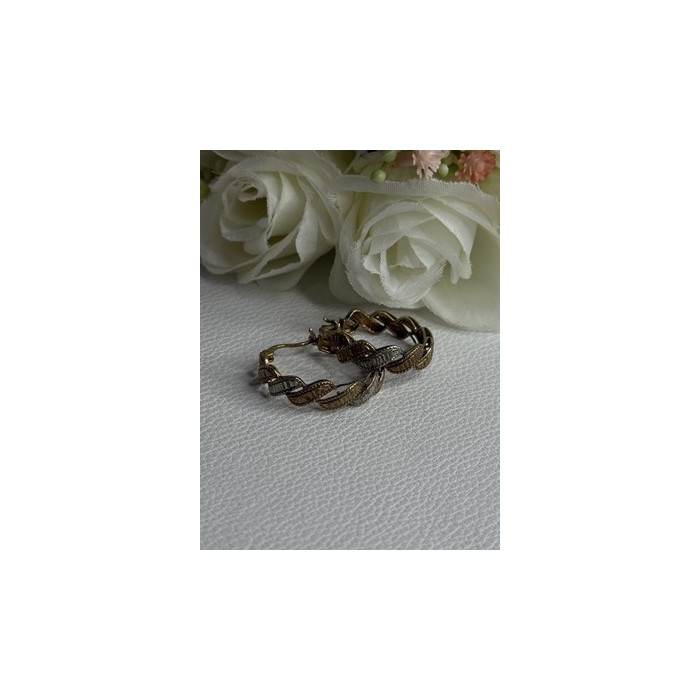 925 Sterling Silver 3 Colors Yellow Pink Gold Plated Earrings Length 0.96 Inch