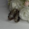 925 Sterling Silver 3 Colors Yellow Pink Gold Plated Earrings Length 0.96 Inch