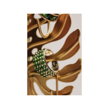 925 Sterling Silver Tsavorite Ring Size 7