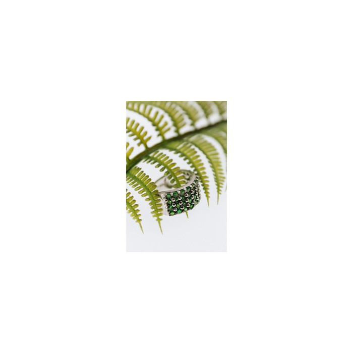 925 Sterling Silver Tsavorite Ring Size 7