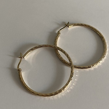 925 Sterling Silver Gold Plated Hoop Earrings
