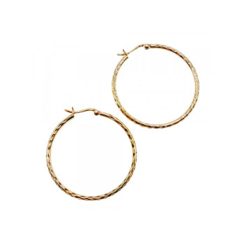 925 STERLING SILVER GOLD PLATED HOOP EARRINGS
