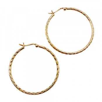 925 Sterling Silver Gold Plated Hoop Earrings