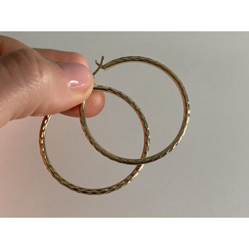 925 STERLING SILVER GOLD PLATED HOOP EARRINGS