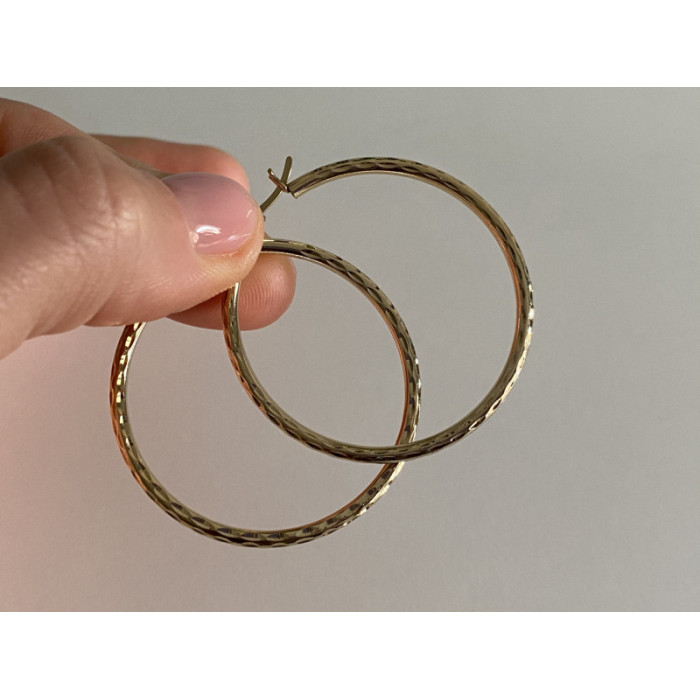 925 STERLING SILVER GOLD PLATED HOOP EARRINGS