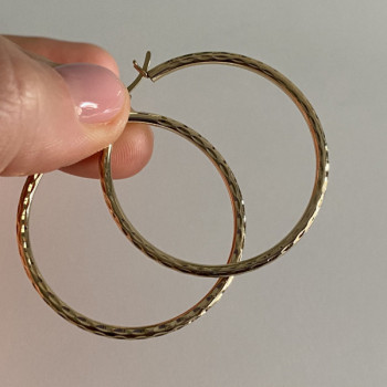 925 Sterling Silver Gold Plated Hoop Earrings