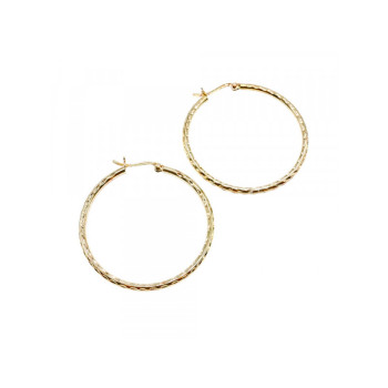 925 STERLING SILVER GOLD PLATED HOOP EARRINGS