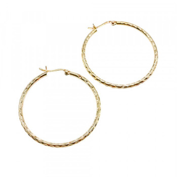 925 Sterling Silver Gold Plated Hoop Earrings