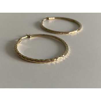 925 STERLING SILVER GOLD PLATED HOOP EARRINGS