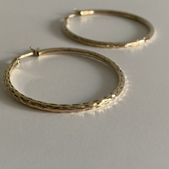 925 Sterling Silver Gold Plated Hoop Earrings