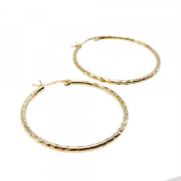 925 Sterling Silver Gold Plated Hoop Earrings