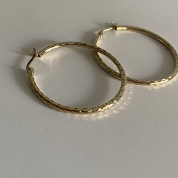 925 Sterling Silver Gold Plated Hoop Earrings