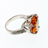 925 Sterling Silver Heliodor & Marcasite 