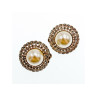 VINTAGE 925 STERLING SILVER PEARL & MARCASITES CLIP-ON EARRINGS