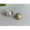 VINTAGE 925 STERLING SILVER PEARL & MARCASITES CLIP-ON EARRINGS