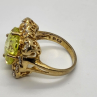 925 Sterling Silver Aquamarine & CZ Ring Size 8