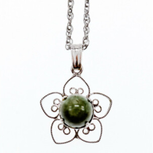 925 Sterling Silver Agate Chain With Pendant