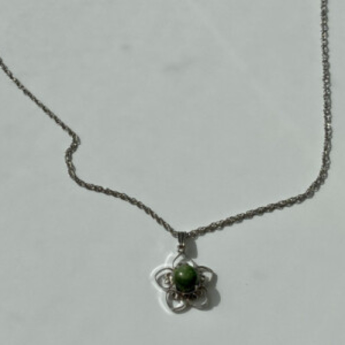 925 Sterling Silver Agate Chain With Pendant