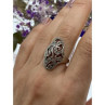 Vintage 925 Sterling Silver Marcasites Ring Size 10.25