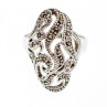 Vintage 925 Sterling Silver Marcasites Ring Size 10.25