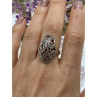 Vintage 925 Sterling Silver Marcasites Ring Size 10.25