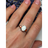 925 Sterling Silver Opal & Hessonite Ring Size 8