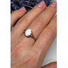 925 Sterling Silver Opal & Hessonite Ring Size 8