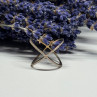 925 Sterling Silver Gold Plated CZ Ring Size 8
