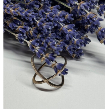 925 Sterling Silver Gold Plated CZ Ring Size 8