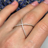 925 Sterling Silver Gold Plated CZ Ring Size 8