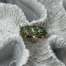 10K Yellow Gold Ring Emerald & Diamond Size 6