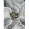 10K YELLOW GOLD RING EMERALD & DIAMOND SIZE 6