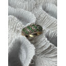 10K YELLOW GOLD RING EMERALD & DIAMOND SIZE 6