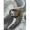 10K YELLOW GOLD RING EMERALD & DIAMOND SIZE 6