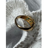 10K YELLOW GOLD RING EMERALD & DIAMOND SIZE 6