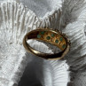 10K Yellow Gold Ring Emerald & Diamond Size 6