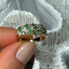 10K Yellow Gold Ring Emerald & Diamond Size 6