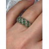 10K YELLOW GOLD RING EMERALD & DIAMOND SIZE 6
