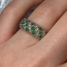 10K Yellow Gold Ring Emerald & Diamond Size 6