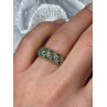 10K YELLOW GOLD RING EMERALD & DIAMOND SIZE 6