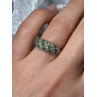 10K YELLOW GOLD RING EMERALD & DIAMOND SIZE 6