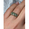 10K YELLOW GOLD RING EMERALD & DIAMOND SIZE 6