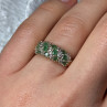 10K Yellow Gold Ring Emerald & Diamond Size 6