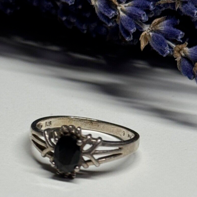 925 Sterling Silver Spinel Ring Size 8