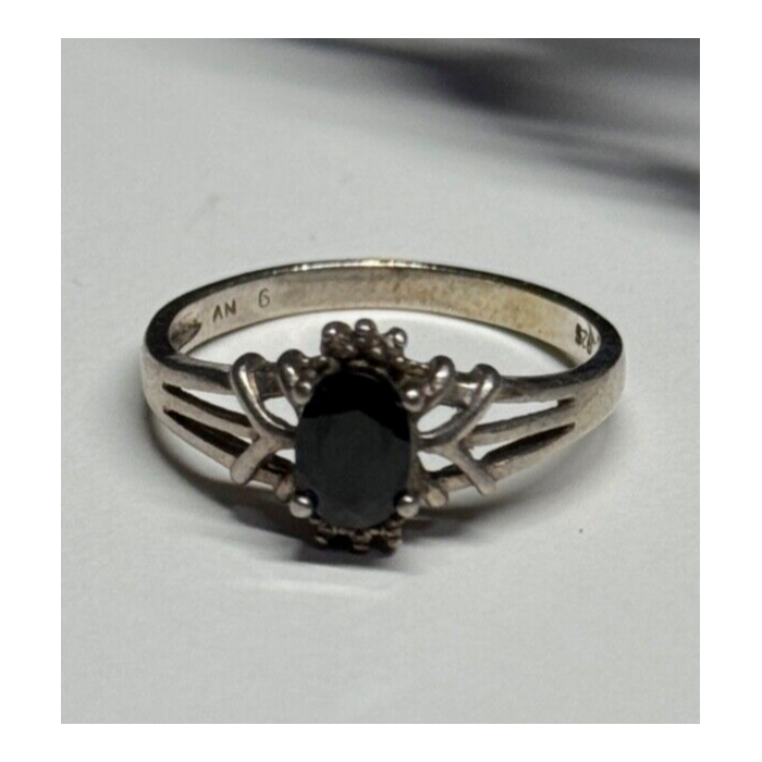 925 Sterling Silver Spinel Ring Size 8