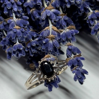 925 Sterling Silver Spinel Ring Size 8